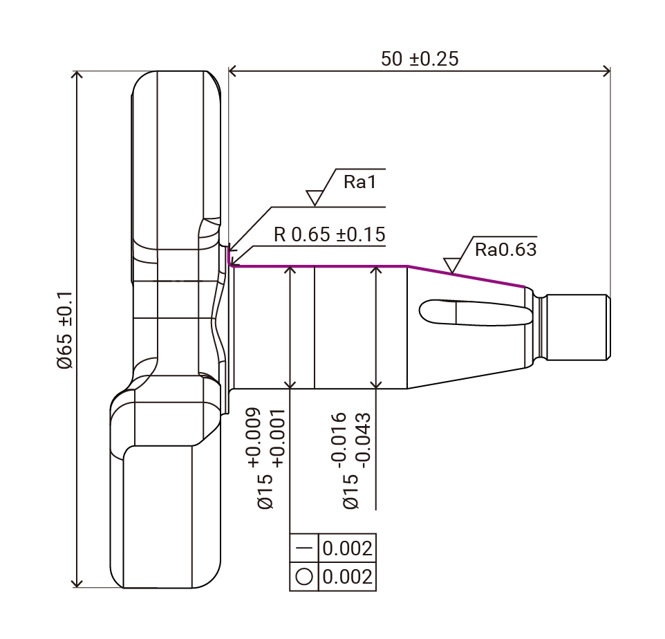 Crankshaft Half Machining Blueprint