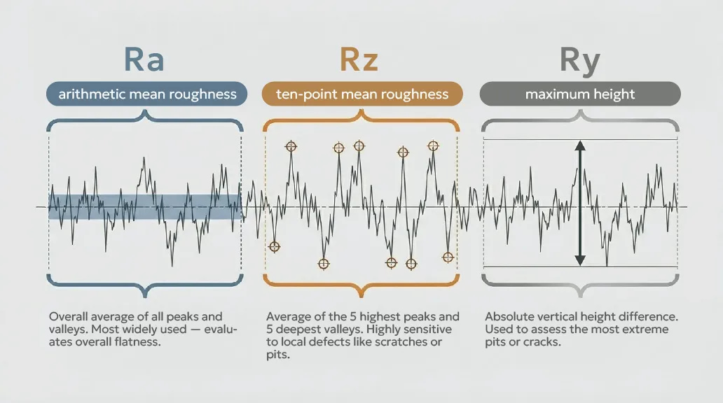 Three ways to measure surface roughness